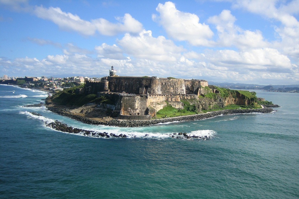 Aerial view of the Island of Puerto Rico